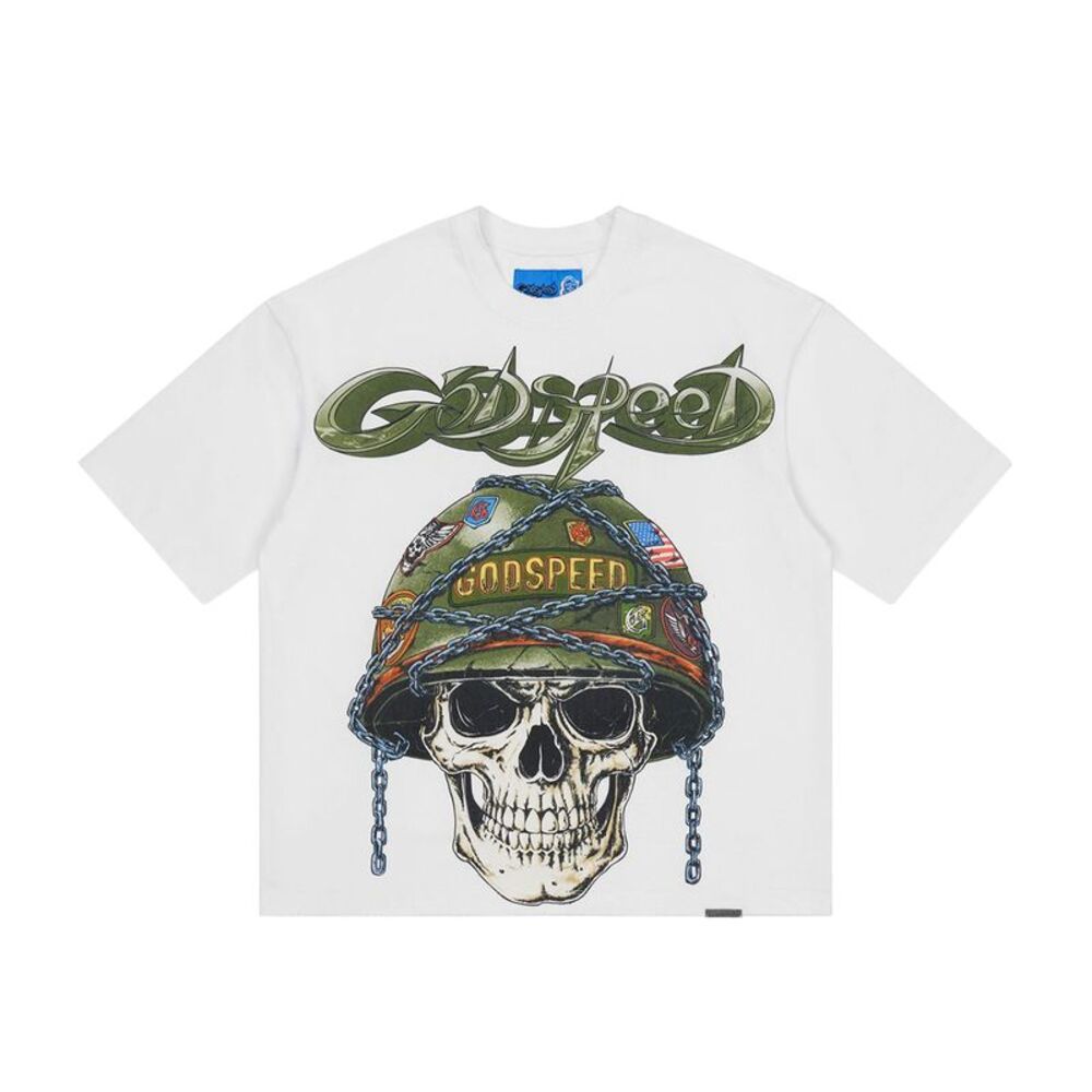 Godspeed NextGen Crew Neck T-Shirt Badges of Honor II Mens White BADGES OF HONOR